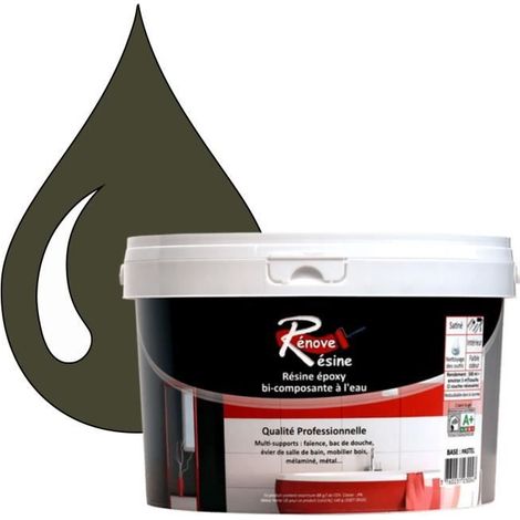 Peinture Résine 0.5L - RAL 7013 - Gris brun - Mat - Multi-supports (Faïence, Carrelage) (1/4)