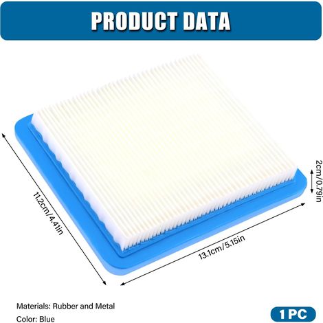 1 cartucho de filtro de aire 491588S, filtro de aire para cortacésped, filtro de aire azul para tractor cortacésped, compatible con Briggs & Stratton 491588 491588S 4915885 399959 PT15853