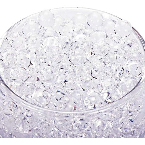 Eyscoco Wasserperlen, 10000 Stück Vase Füller Perlen Edelsteine Wassergel Perlen Wachsende Kristallperlen Hochzeit Herzstück Dekoration (Transparent) (1/5)