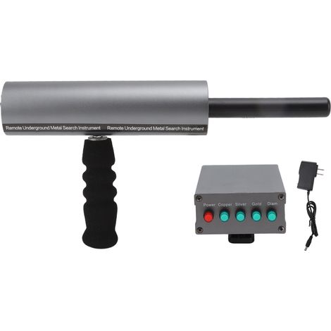 Unterirdischer Metalldetektor mit einer Reichweite von 800 Metern und einer maximalen Tiefe von 14 Metern, aus Aluminium gefertigt, für die Schatzsuche. US-Stecker 100–240 V, Farbe: Eisengrau. (1/5)