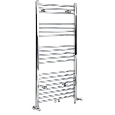 Hudson Reed Neva - Sèche-Serviettes Design Mixte Moderne - Raccordement Central - Chromé - 118.8 cm x 60 cm (1/5)