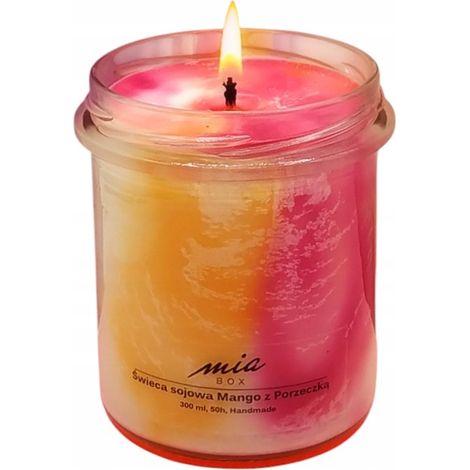 Marmorierte Sojakerze Mango und Schwarze Johannisbeere 240 g