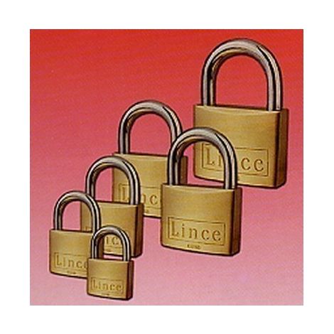 Candado Seguridad  50Mm Arco Corto Llave Nº 3382 Laton Lince