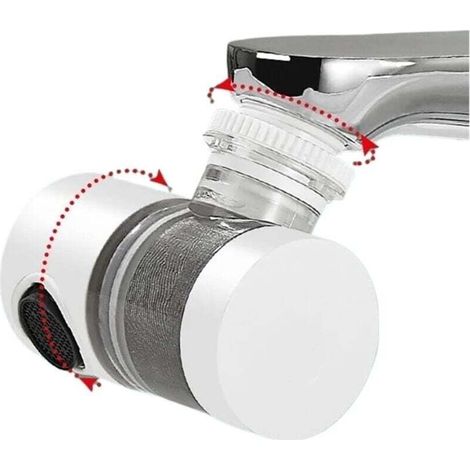 Filtre de Robinet 360°- Filtration Haute Efficacité, extension universelle rotative Anti-Calcaire Filtre de purification d'eau pour robinet pour Cuisine et Salle de Bain (1/4)