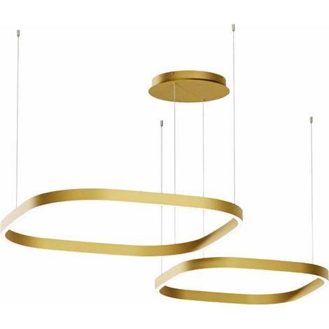 Lampadario classico gea luce criseide s2d quadrata fcrso5q led oro alluminio silicone