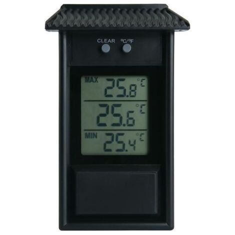 Thermomètre Électronique Extérieur Thermomètre Extérieur Thermohygromètre Électronique Étanche Réfrigérateur Thermomètre Taille Température Valeur Mémoire Fonction 13.2x8x3 (Cm) Noir 1pc (1/3)