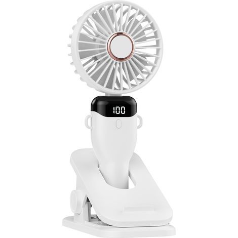 F9 Portable Neck Fan with Digital Display, Small Electric Desk Fan, Mini Foldable Rechargeable USB Fan - AquaForge (1/5)