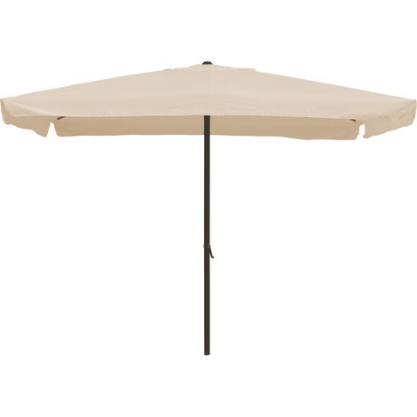 Ombrellone Rettangolare da Giardino 2x3 m Palo Ø48 mm Struttura in Acciaio Esterno Écru (1/4)