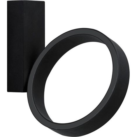 Lampada applique parete led 3000k 7watt colore nero rossini ens001n (1/4)