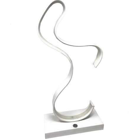 Lampada da comodino curva led moderna 10 watt lumino lume da tavolo scrivania luce bianca 6500k illuminazione arredamento casa (1/3)