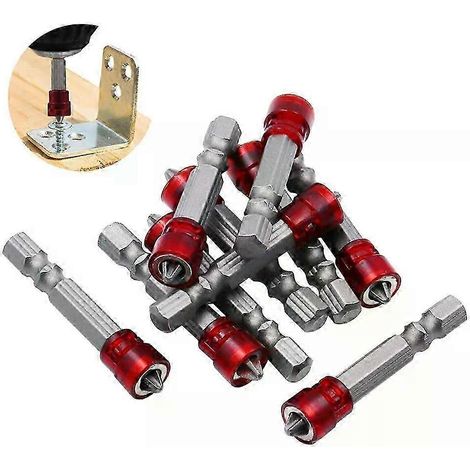 1/2/3 embouts de tournevis magnétiques Phillips PH2 en alliage S2 de 48 mm, tige hexagonale de 6,35 mm (1/4 pouce), outil de vissage manuel et électrique pour cloisons sèches (1/5)