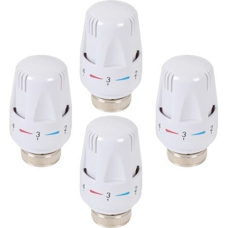 4PCS Tete Thermostatique Robinet Thermostatique Radiateur Tête de Remplacement de Vanne de Radiateur Valve de Radiateur Thermostatique M30 x 1,5 Tete Thermostatique Radiateur pour Maison Bureau-LIAIKI (1/5)