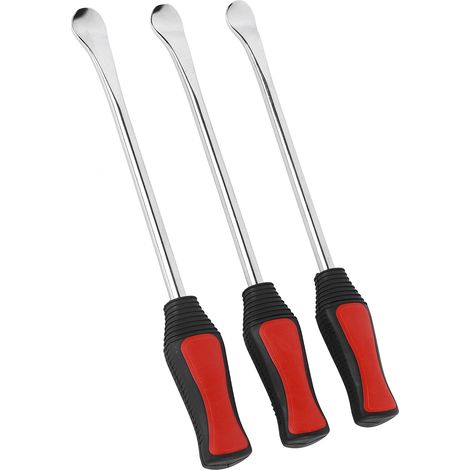 Lot de 3 démonte-pneus levier outil avec protège-valve, pour pneus de moto et vélo, couvre-noyaux de valve, démontage rapide. (1/5)
