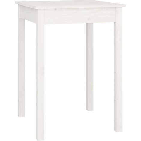 Maison Exclusive - Esstisch Weiß 55x55x75 cm Massivholz Kiefer (1/5)