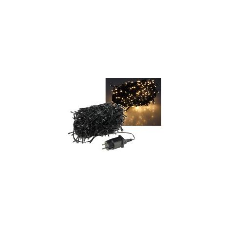 LED Lichterkette Aussen 40 Meter mit 400 LEDs Schwarzes Kabel Spritzwassergeschützt IP44 Beleuchtung Garten Haus Balkon Terrasse Warmweiß