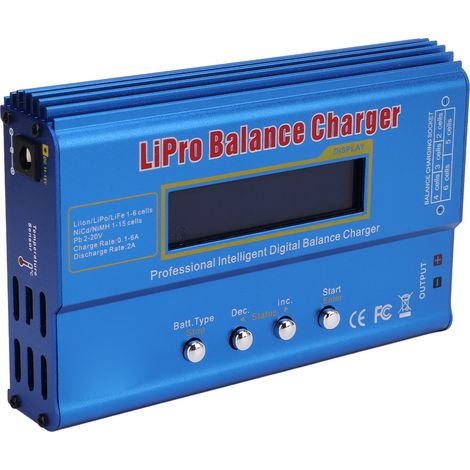 Chargeur d'équilibrage multifonctionnel en alliage d'aluminium 80 W, mini chargeur d'équilibrage pour hélicoptère RC (1/5)