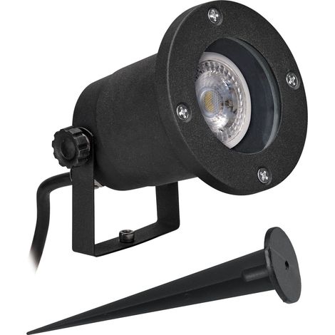 ASTER Proj. Ext. IP65 IK07 GU10 basc. noir a/lpe LED 4,5W 3000K 470lm incl. ARIC 50205 (1/5)