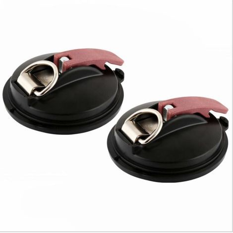 Set of 2 Multifunctional Car Suction Cups, Max. 22KG, for Awnings, Sunshades and Vehicle Covers (Red) (1/4)