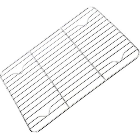 Grille de Refroidissement Rôtissaire Four en Acier Inoxydable Soudure Robuste, Rôtissage Four, Couleur Argenté pour Pâtisserie (1/5)