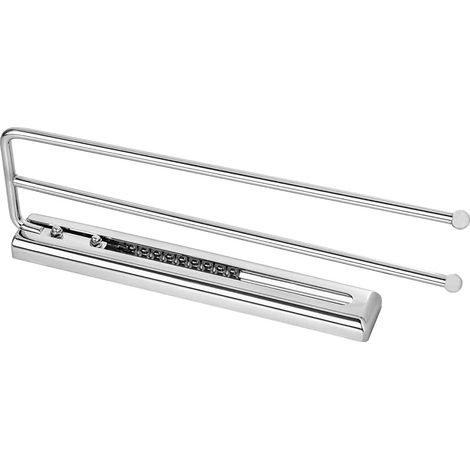Porte-Serviettes Serena Support Mural à Barre Extensible en Acier Chromé Accessoire d'Accroche pour Salle de Bain, Cuisine, Douche, Toilette, Lavabo Coulissant Silencieux -1 Pièce (1/5)
