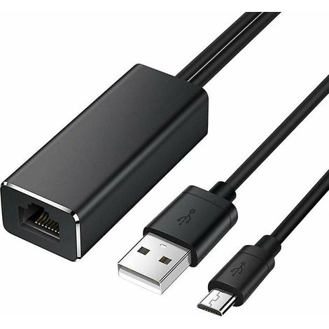 1 adaptateur Ethernet micro USB vers RJ45, 10/100 Mbps, pour Fire TV Stick, Chromecast Ultra/2/1, Google Home Mini (1/5)