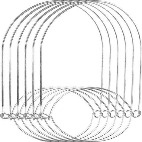 Lot de 6 supports pour bocaux Mason, poignées en fil d'acier inoxydable, poignées de suspension universelles pour bocaux Mason-14X10X0.5CM-Silver (1/3)