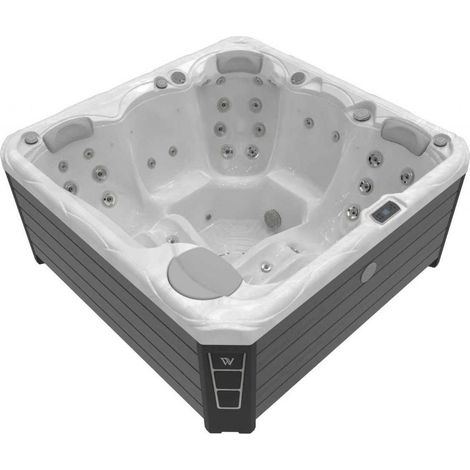 Wellis Budapest Life Whirlpool Außenwhirlpool 200x200x89cm für 5 Personen inkl. Thermocover (1/5)