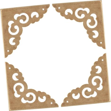 4 protège-coins décoratifs, laiton, pour boîtes et armoires (1/5)