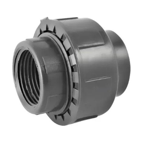 Union 3 pièces mixte PVC pression femelle 40 mm, femelle 33x42