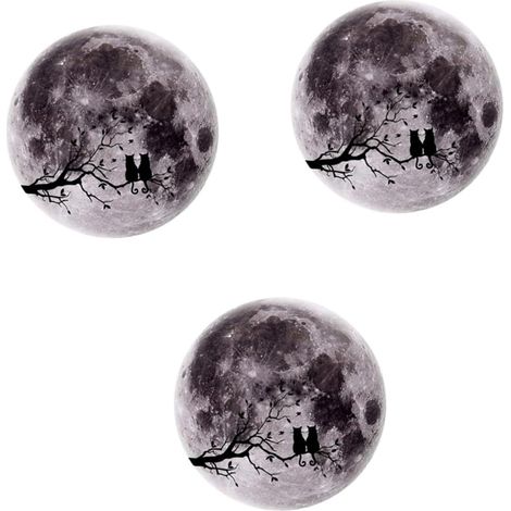 3pièces Stickers Muraux Lumineux Animaux Forêt Avec Étoiles Et Lune Autocollants Muraux Amovibles Pour Chambre Décoration Luminique Removable Et Étanche (1/5)