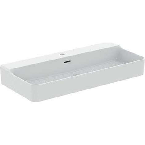 IS Waschtisch Conca 1 Hl. m.Ül. 1000x450x165mm geschliffen Seidenweiß (1/3)