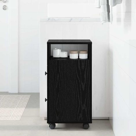 Badezimmermöbel-Set Schwarz Eichen-Optik 33 x 23 x 65 cm