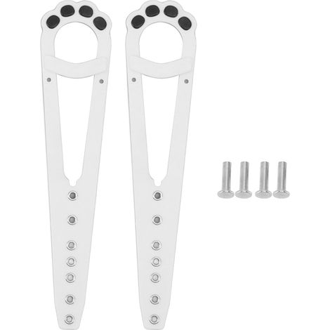 Loquet de porte pour chat, 2 pièces, bouchon réglable, empêche les chiens d'entrer, blanc. (1/5)