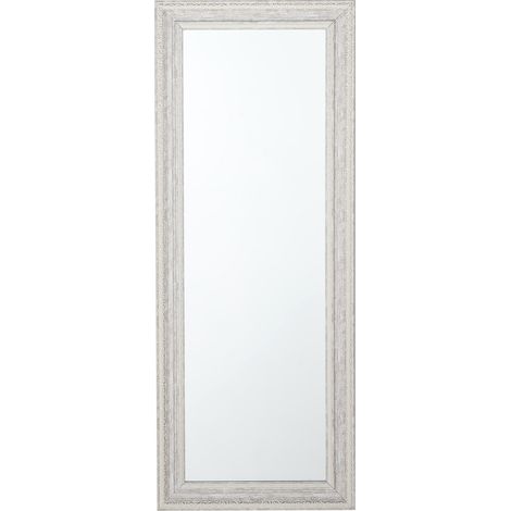 Espejo de pared beige con plateado 50 x 130 cm vertical salón dormitorio acabado elegante Vertou (1/5)