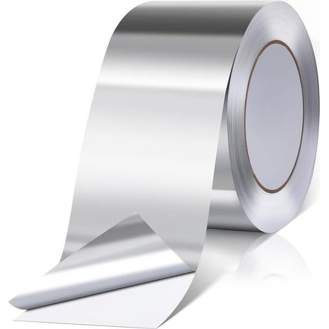 Ruban Adhésif Aluminium,50mmx20m Ruban Scellant Métallique En Aluminium Pour Conduits D'air Haute Temperature,Isolation - Barrière contre Vapeur pour Lave-vaisselle, Plan de Travail, Gouttière (1/5)