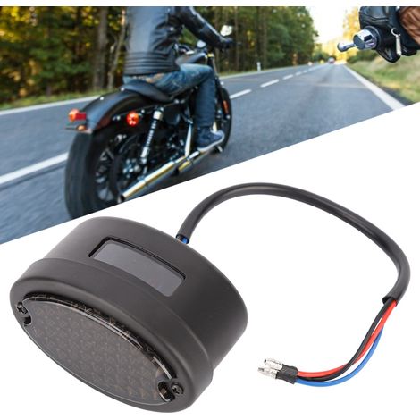 Retro-Motorrad-LED-Rücklicht, Brems-/Blinker-/Kennzeichenbeleuchtung, getönte Linse, Positionslicht (1/5)