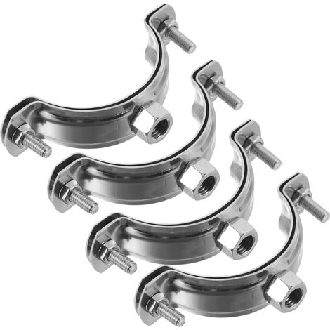 Collier de Serrage en Acier Inoxydable pour Fixation de Tuyaux 50 Mm, Support de Poteau Solide, Clips Câbles Résistants pour Montage Plomberie, Lot de 4 Pièces, Usage (1/5)
