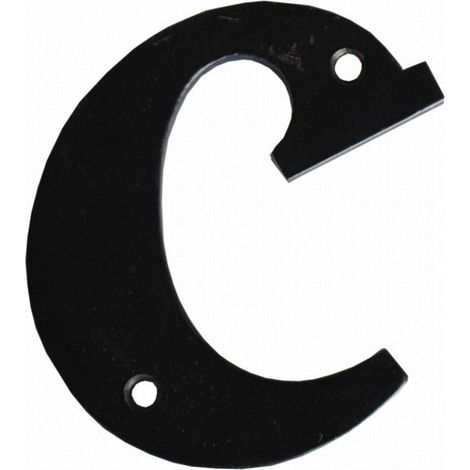 FPLUS letra c hierro forjado 100mm. , Letra de forja hierro negro 100 mm.