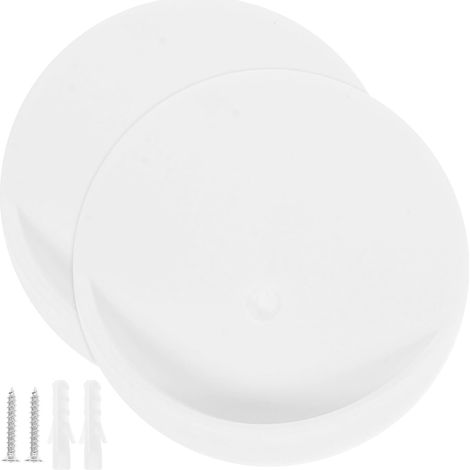 Supports adhésifs pour barre de douche, sans design, en ABS, lot de 2, pour salle de bain et bureau. (1/5)