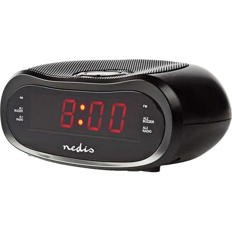 Nedis CLAR001BK radio-reloj digital negro LED (1/5)