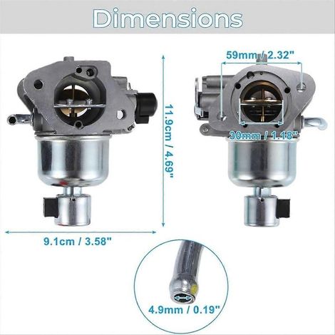 Carburatore KIGBF per motori Kohler serie 7000 KT725 KT730 KT735 KT740 KT745 da 22 CV, 23 CV, 24 CV e 25 CV. (1/5)