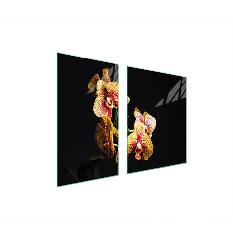 ASSIETTE EN VERRE et PLANCHE À DÉCOUPER 100x52 ORCHIDÉE (1/5)