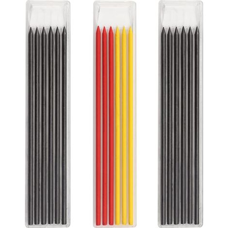 Recharges de 2,8 mm pour porte-mines Carpenter Mark, recharges de rechange pour porte-mines à trou profond uniquement (multicolores) (1/5)