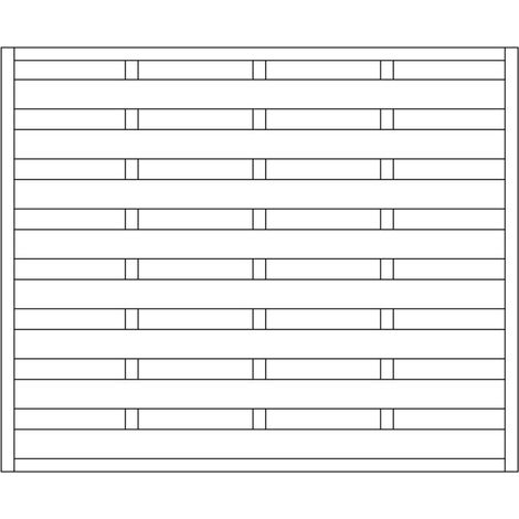 Dichtzaun R.45x45mm Lam.8x92mm, B 180xH 150 cm