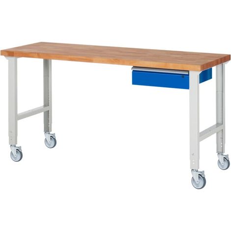 Rau Établi mobile réglable en hauteur 7001A1, L2000xP700xH950-1000mm (1/5)