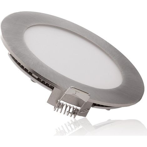 Placa LED 9W 720Lm P.F. 0.99 Níquel Satinado 230V AC