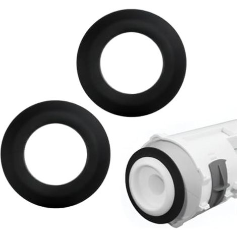 2PCS Joint Chasse d'Eau WC Compatible avec Siamp Optima 49 50, 72 mm x 45 mm Joints Valve Chasse-d'eau Rechange en silicone 34490507 (Noir) (1/5)