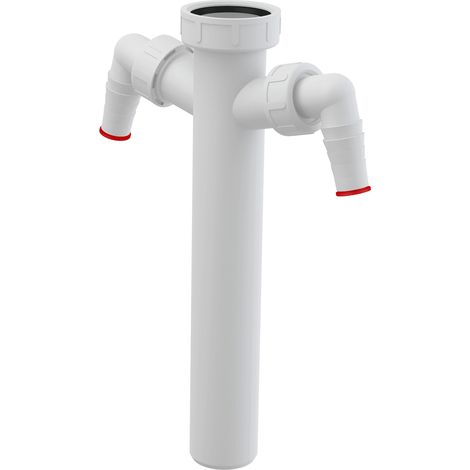 Alcadrain Verstellrohr mit einer Überwurfmutter 6/4" und zwei Geräteanschlüssen DN40 (1/2)