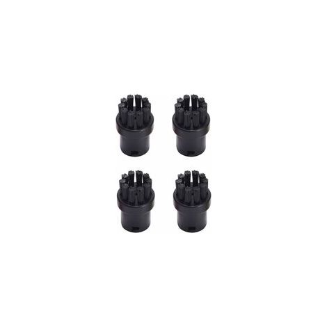 Lot de 4 brosses rondes de rechange pour nettoyeur vapeur Karcher SC1 SC2 SC3 SC4 SC5 SC7 (Noir) (1/4)