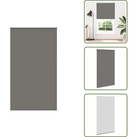 The Living Store Verdunkelungsrollo Grau 130x210cm Stoffbreite 126,6cm Polyester - Sichtschutz (1/5)